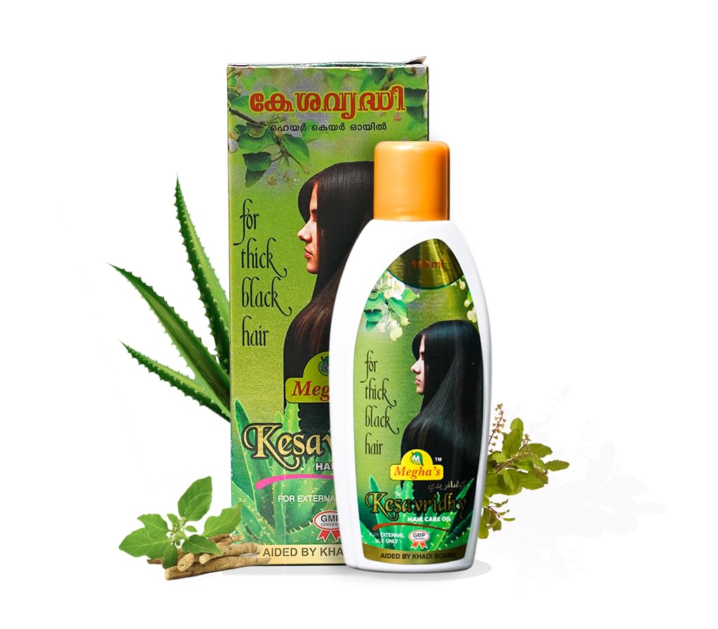 Megha's Kesavridhy Ayurvedic Hair Oil for Hair Fall Control, Boosts Hair Growth, Adds Strength and Shine, Prevents Dandruff, Nourishes Scalp - 100ml-image-25