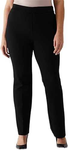 Rafaella Women's Plus Size Short Length Pull-On Bootcut Pants, Stretch Fabric, 2