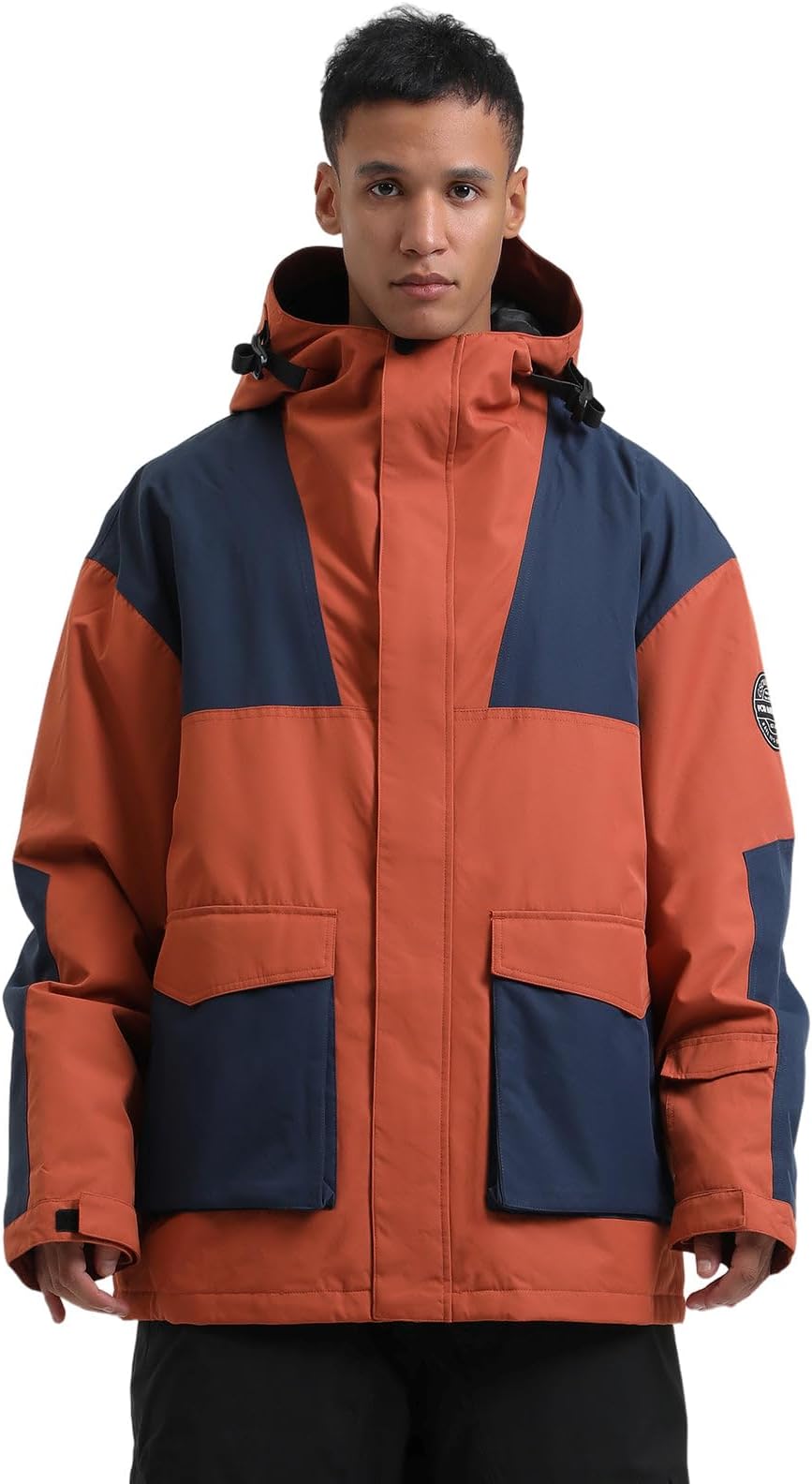GSOU SNOW Men Ski Jacket Snowboard Snow Coat Warm Winter Waterproof Mountain Hooded