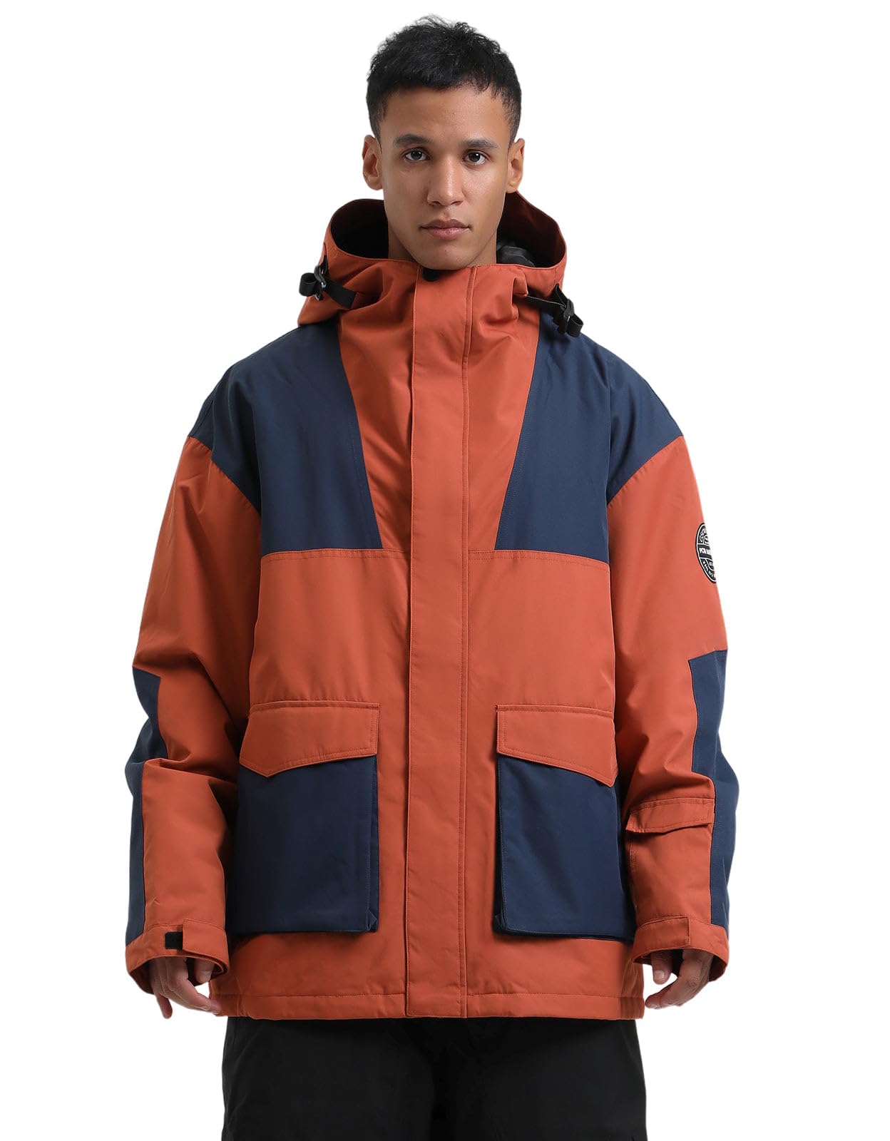 GSOU SNOW Men Ski Jacket Snowboard Snow Coat Warm Winter Waterproof Mountain Hooded