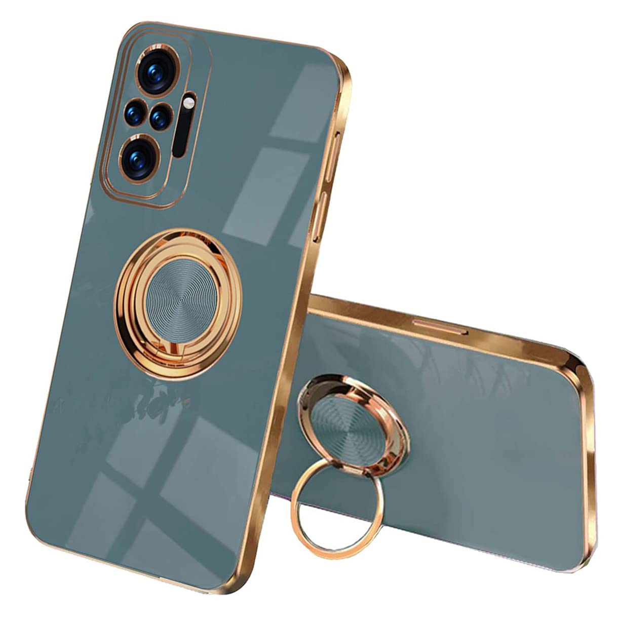 HAOYE Cover per Xiaomi Redmi 10 5G, Placcatura TPU Custodia Protettiva, Antigraffio Silicone Morbida TPU Ultra Sottile ma Resistente Case Caso. Verde