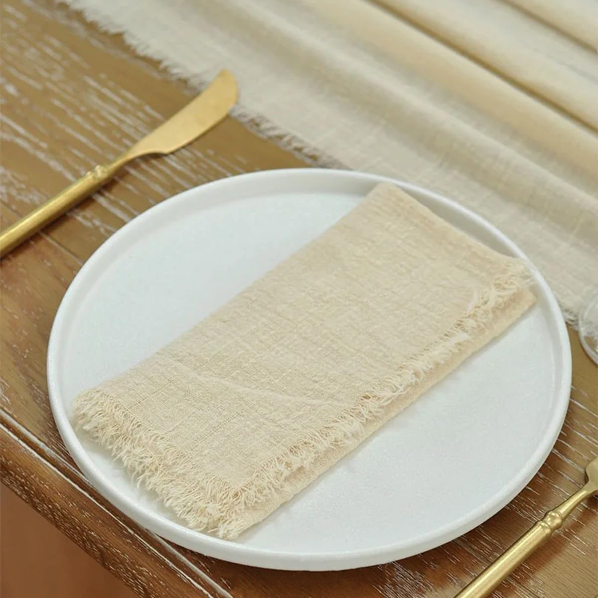 Chemin de Table, 40 x 300 cm, en Coton, pour Mariages, Anniversaires, décoration intérieure et fêtes, Couleur Blanc