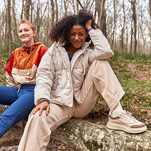 Gowith 4 Pairs Unisex Natural 97% Cotton Crew Socks, Comfy Cozy Breathable Seamless Casual Socks For Men & Women, Ecru, Medium, Model 3013 #TOP4