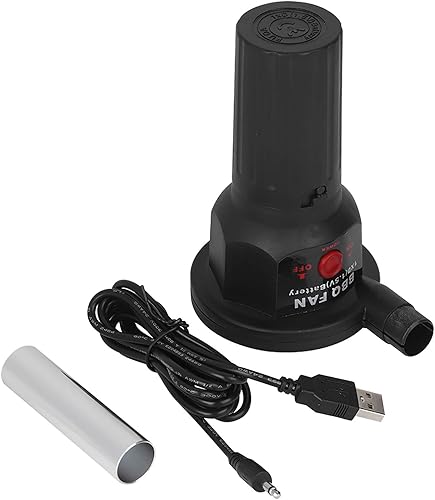 Miniatura 8 de EVTSCAN Ventilador portátil para barbacoa, soplador de aire de mano, con batería, ventilador de barbacoa, soplador de aire, camping al aire libre,