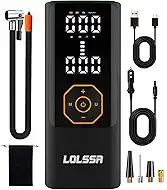 Tire Inflator Portable Air Compressor Air Pump for Car Tires Cordless Electric 180PS for Car, Motorcycle, Bike, Ball, with Tire Gauge Pressure-Black