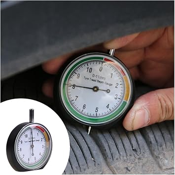 Bittwee Tire Tread Depth Gauge, Stainless Steel Tire Measure Device Tire Measure Tool, Automotive Tools tire Pointer Monitor, Auto Tyre Depth Tester Tread Depth Indicator for Motorcycle Car