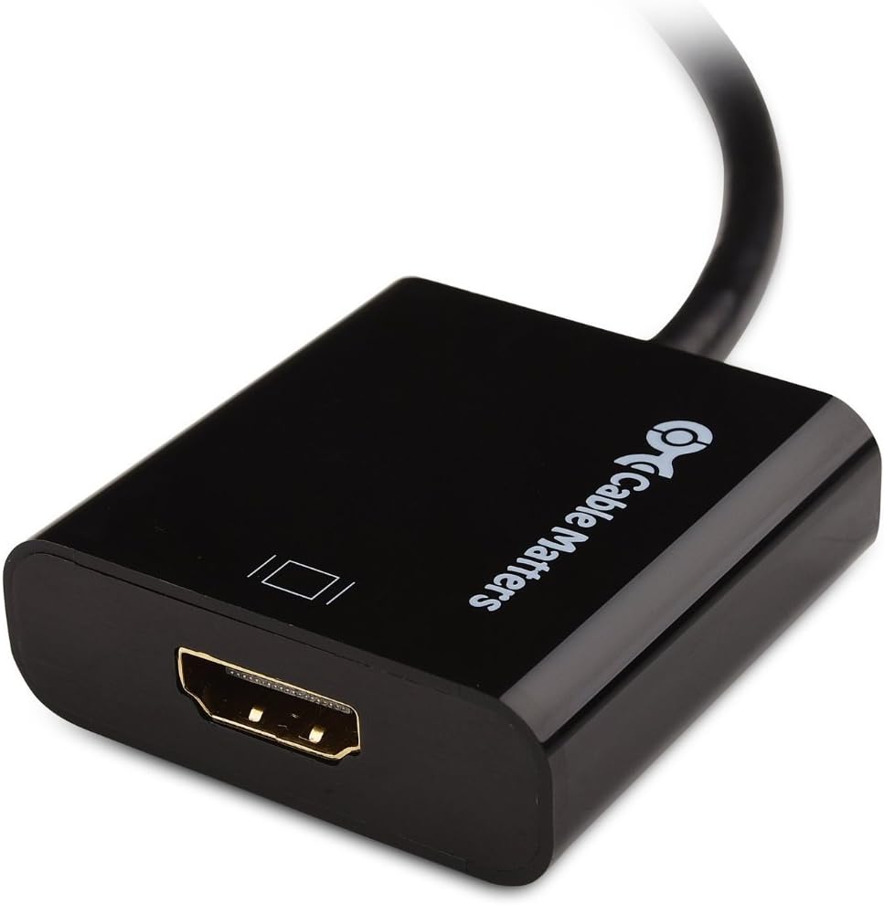 Cable Matters Active DisplayPort to HDMI Adapter (Active DP to HDMI Adapter) Supporting Eyefinity Technology and 4K Resolution
