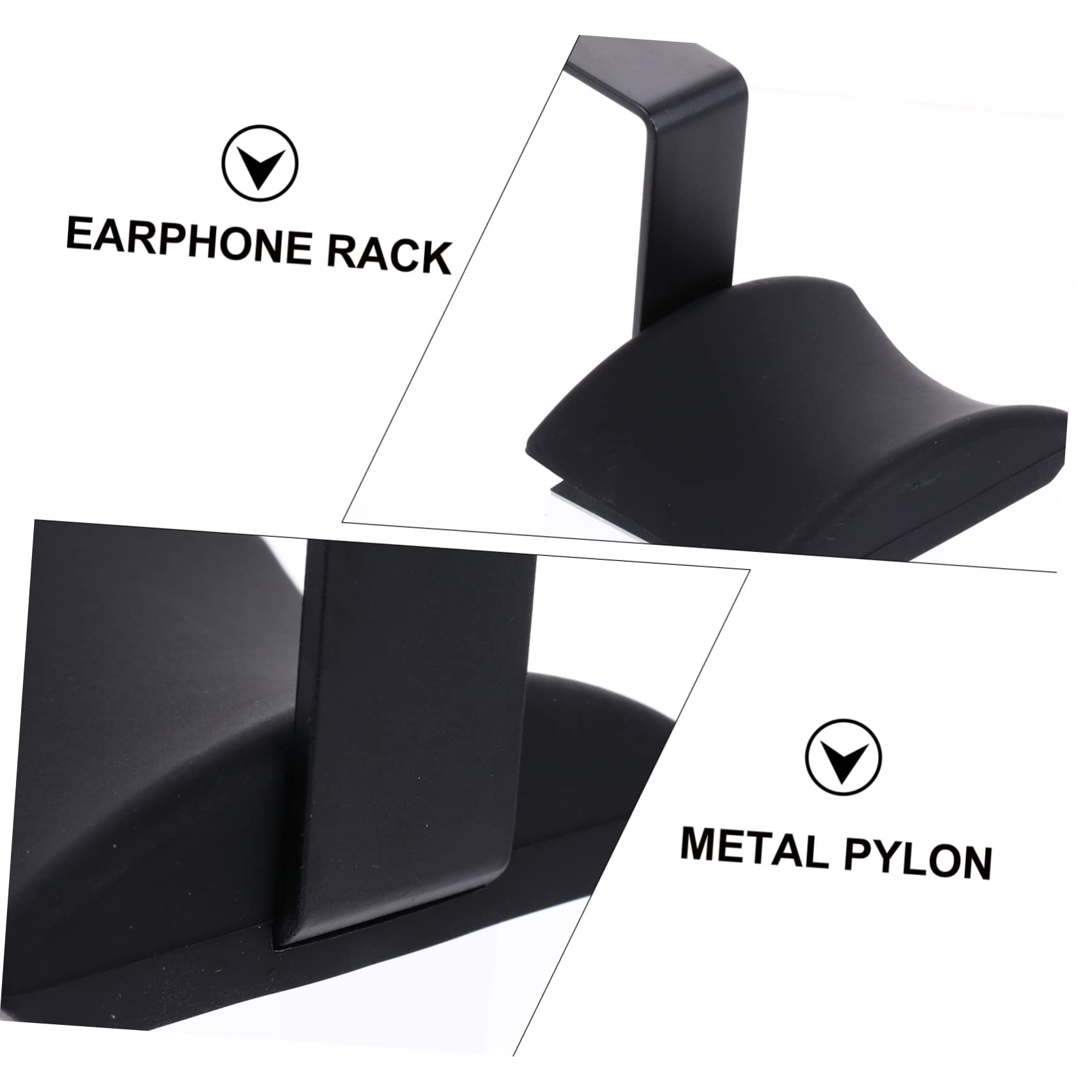 DOITOOL 3piezas Soporte para Auriculares De Escritorio Colgador De Cabeza con Adhesivo para Oficina y Gaming Diseño Curvo para Evitar Caídas Disponibles