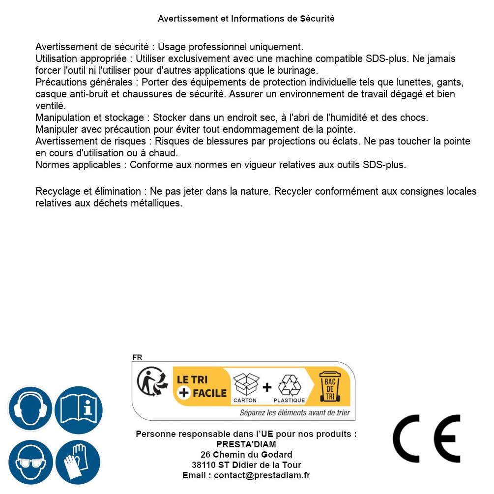 Cincel de aletas - Demolición General - Hormigón, Albañilería y Piedra Lt. 250 x Lu. 22 mm x Q. SDS+ - Diamwood
