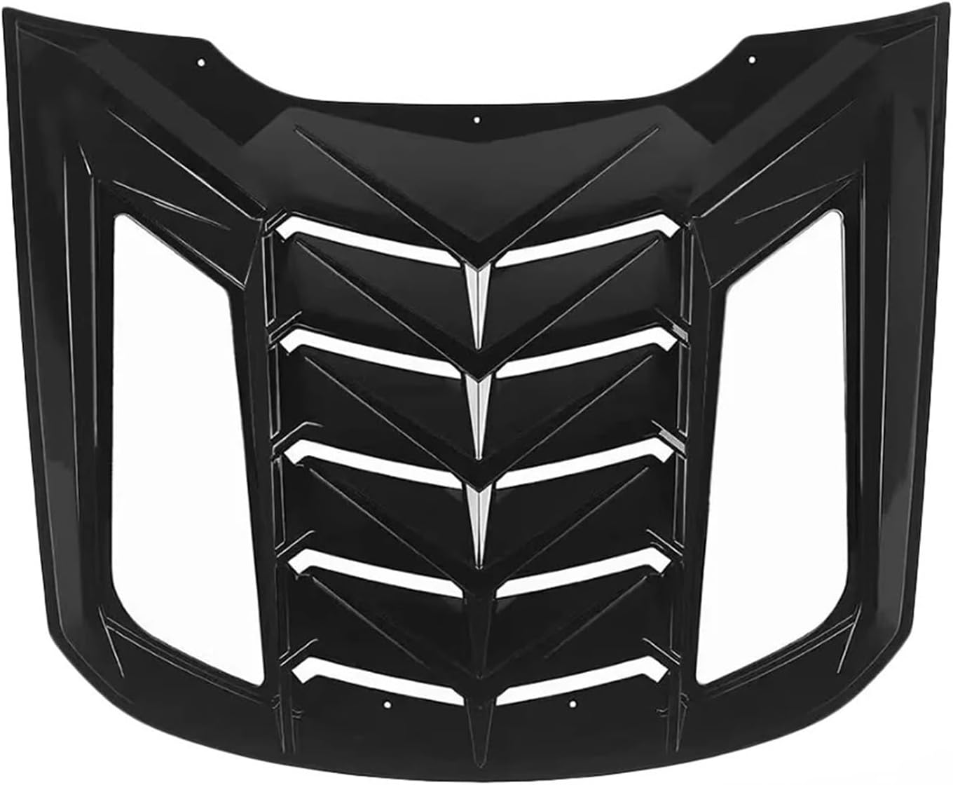 Automotive Parts Back Louvers Compatible With Mustang 2015-2023 Upgrade GT500 Style Rear Window Scoop Louver ABS Sun Shade Cover(Gloss Black)