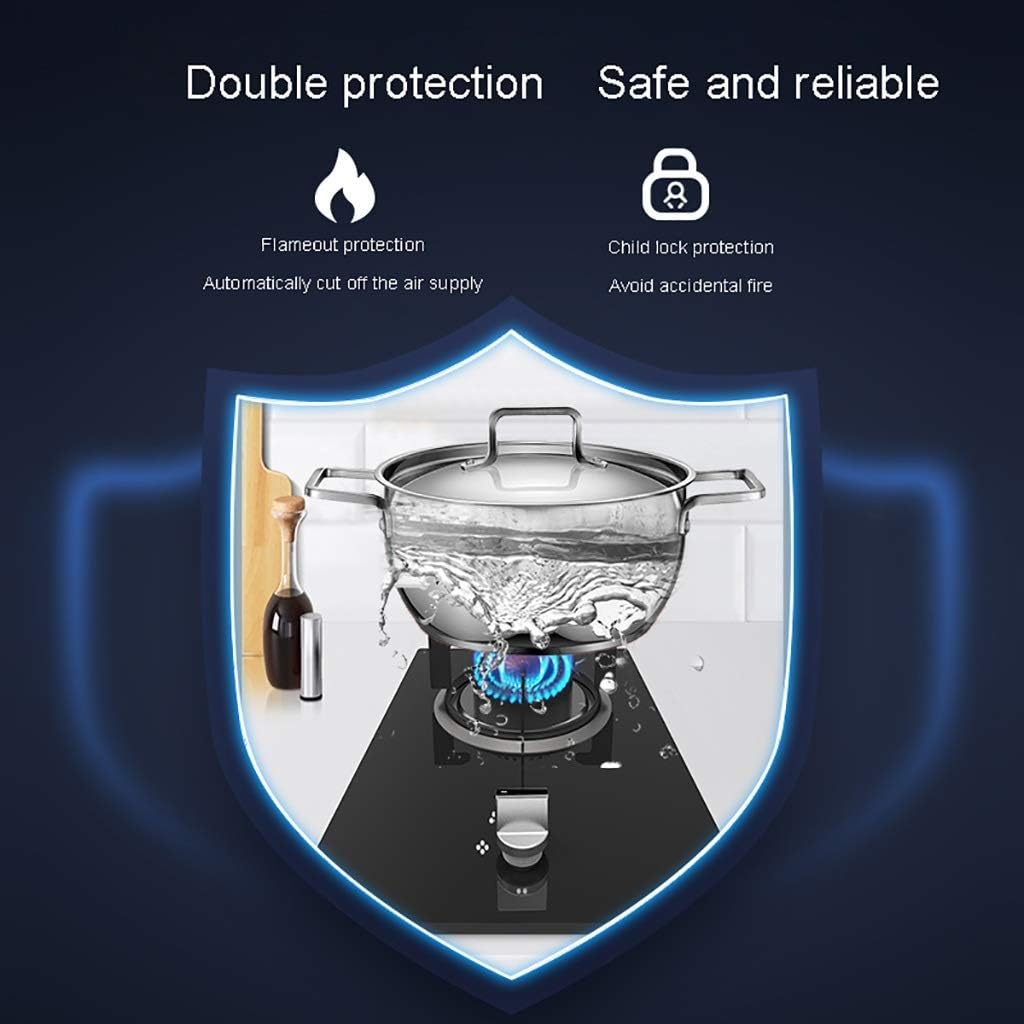 Gas Stoves Gas Desktop/Embedded Gas Burner Stove Single Gas Cooktop with Automatic flameout Protection and Pulse Ignition -3.8KW Fierce Firepower [Energy Class A] (Color : Silver-2 Size