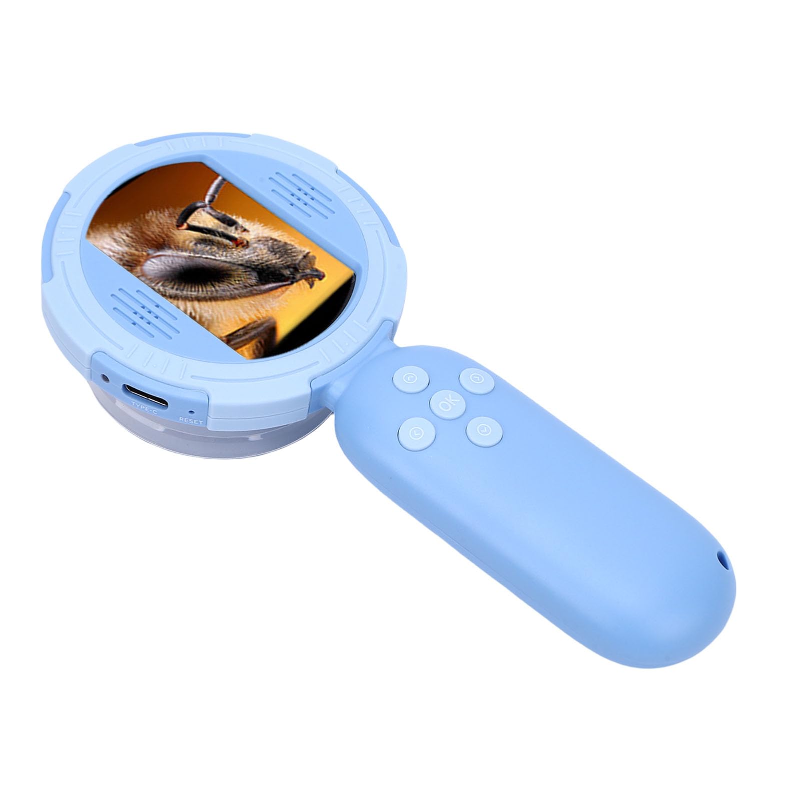 ASHATA Microscopio digitale per bambini, 2 MP, con schermo da 2 pollici, design leggero per una facile esplorazione in aule e cortili
