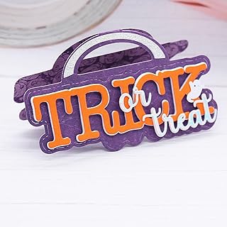 KSCRAFT 2024 Halloween Release Metal Cutting Dies Stencils for DIY Scrapbooking Decorative Embossing DIY Paper Card (Trick or Treat Topper)