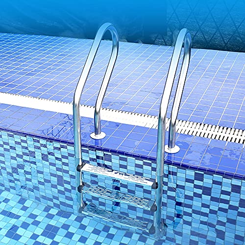 Escalera para piscina de acero inoxidable 316 con peldaños antideslizantes miniatura 3