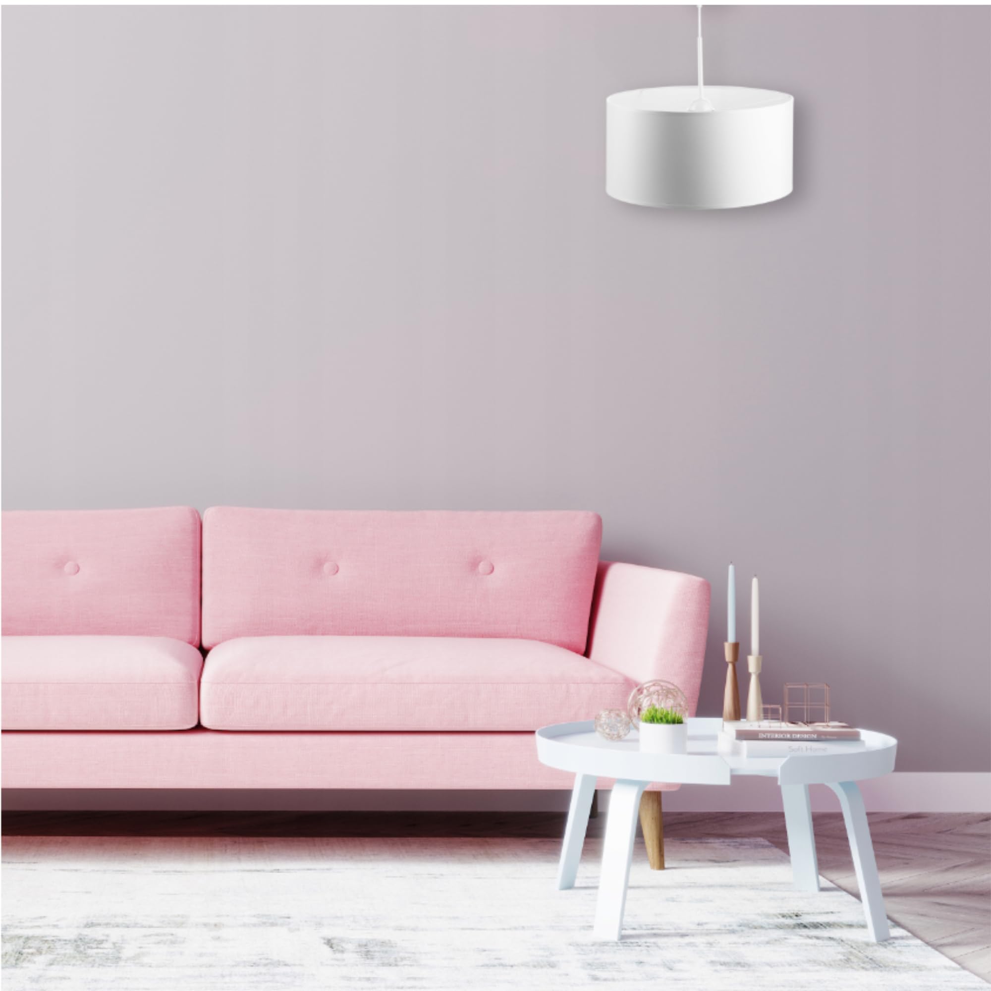 Luminaria - Lampara Colgante con Rosca E27 de 60 W máx. Lámpara de Techo Ideal para Decoración de Interiores Estilo Moderno y Elegante (Bombilla no incluida) (Blanco)
