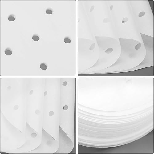Miniatura 7 de Beasea Papel pergamino para freidora de aire de 11 pulgadas, 200 forros de papel desechables para freidora de aire blanco, papel de filtro, papel