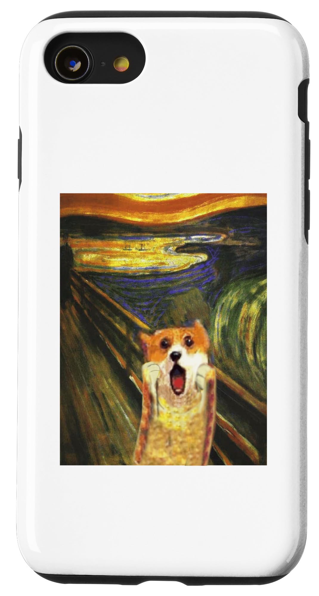 愛犬こたろーとムンクの雄叫びの絵