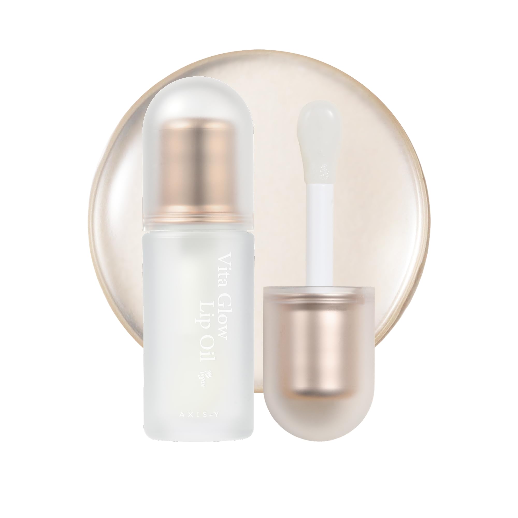 AXIS-Y Vita Glow Lip Oil - Nourishing Tinted Lip Gloss with Vitamin E & Ceramide - Long-Lasting Non-Sticky Formula for Dry Lips - Vegan K-Beauty Lip Treatment - 4.5g (Dreamy Olive)-image-2