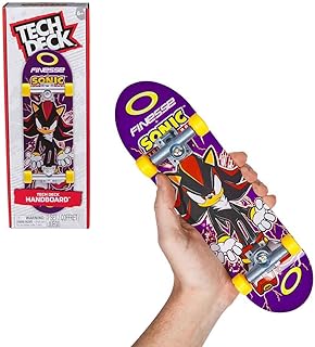 SUNNY, Tech Deck, Skate de Mão, Sonic Finesse, Shadow - 12 cm