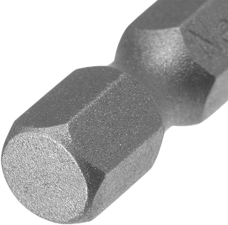 uxcell 10 Pcs 5mm Slotted Tip Magnetic Flat Head Screwdriver Bits, 1/4 Inch Hex Shank 2-inch Length S2 Power Tool