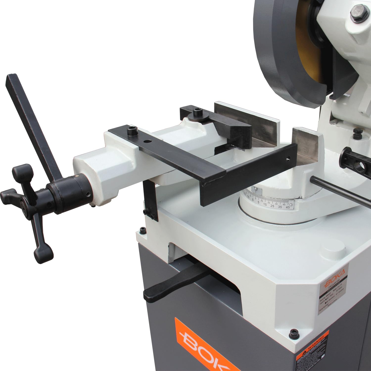 BOKA Manuelle Metallkreissäge, 250mm HSS-Sägeblatt, Gehrungssäge mit Doppelschraubstock, präzises Metallschneiden, ideal für Stahl, Aluminium, Kupfer, CS-250
