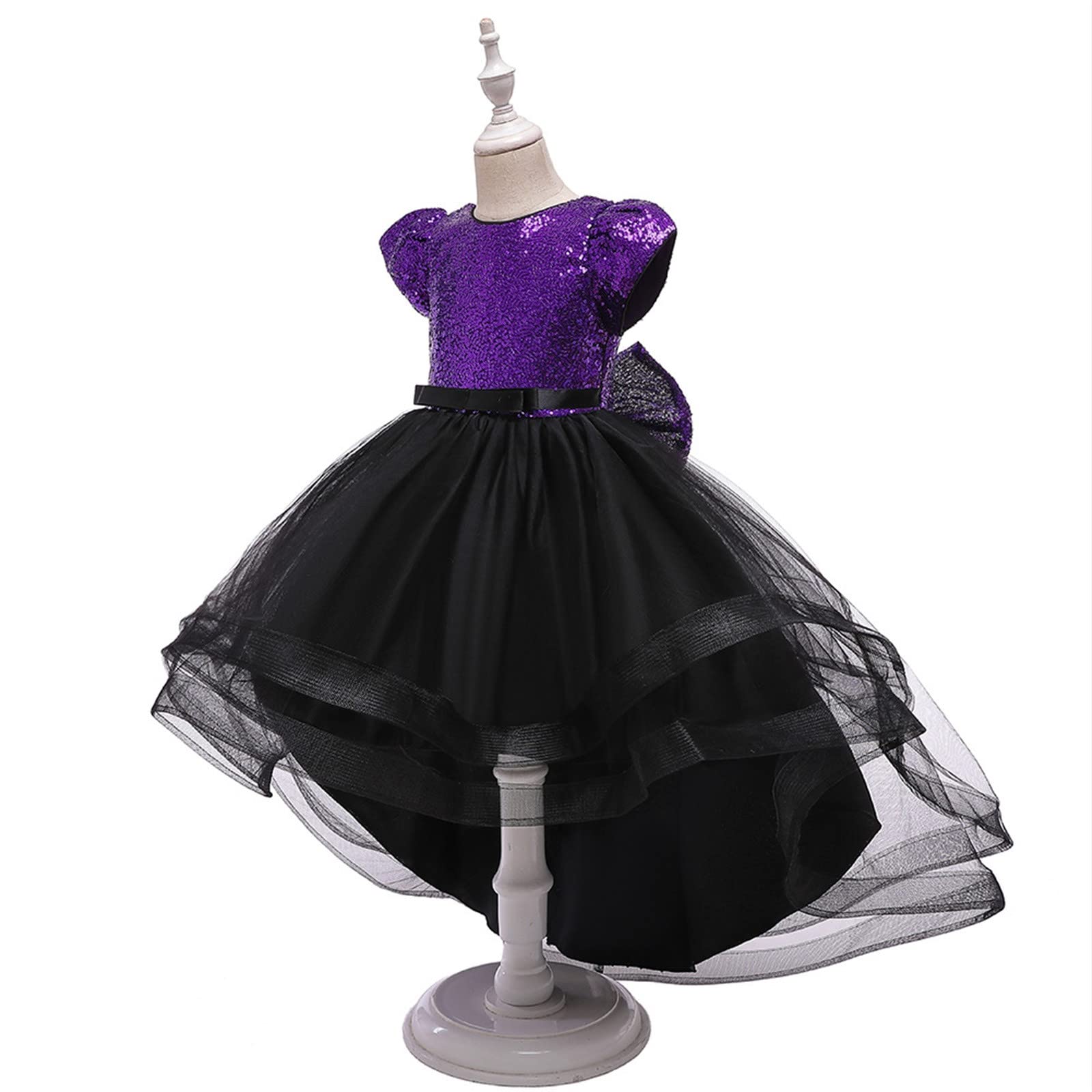 Niños Niños Niño Bebé Primavera Tul Lentejuelas Vestido De Brillo Para El Rendimiento Niños Ropa Formal Lindos Vestidos De Arco Para Fiesta De Navidad Princesa Vestido Niñas Tenis