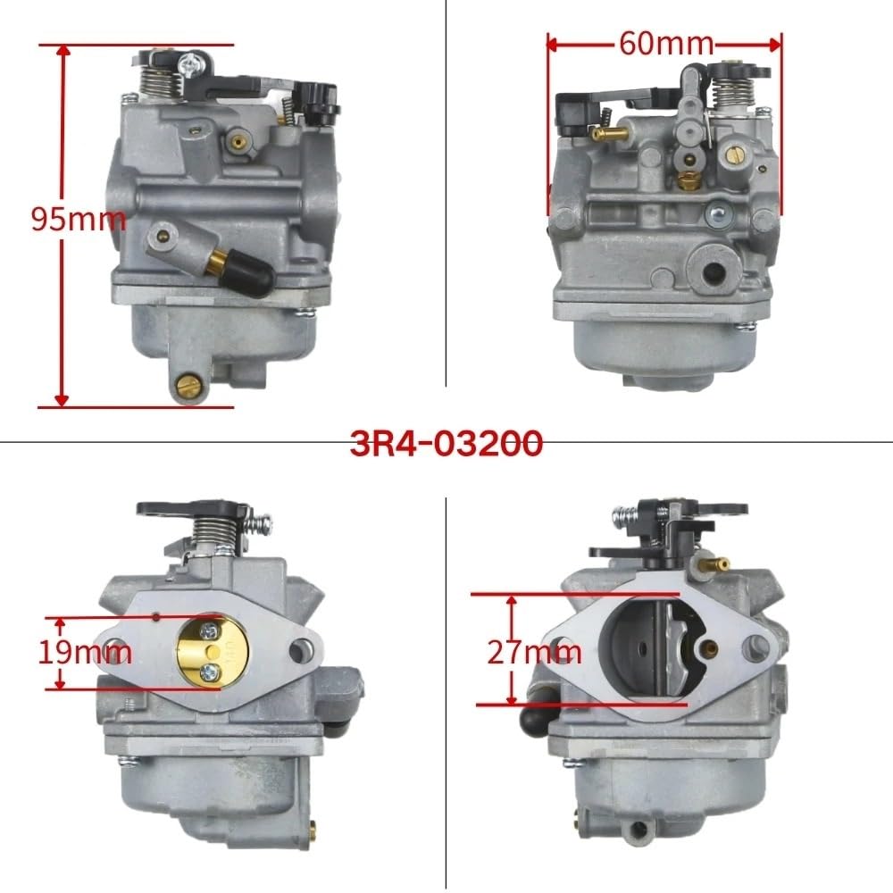 Carburador Carb Carburatore Carb 3R4-03200 Per Tohatsu Per Nissan 4 Tempi 6HP MFS6 NSF6A2 Per Motore Fuoribordo 3R4-03200-0 3R4-03200-1 3R4032000M Motori Carburatore