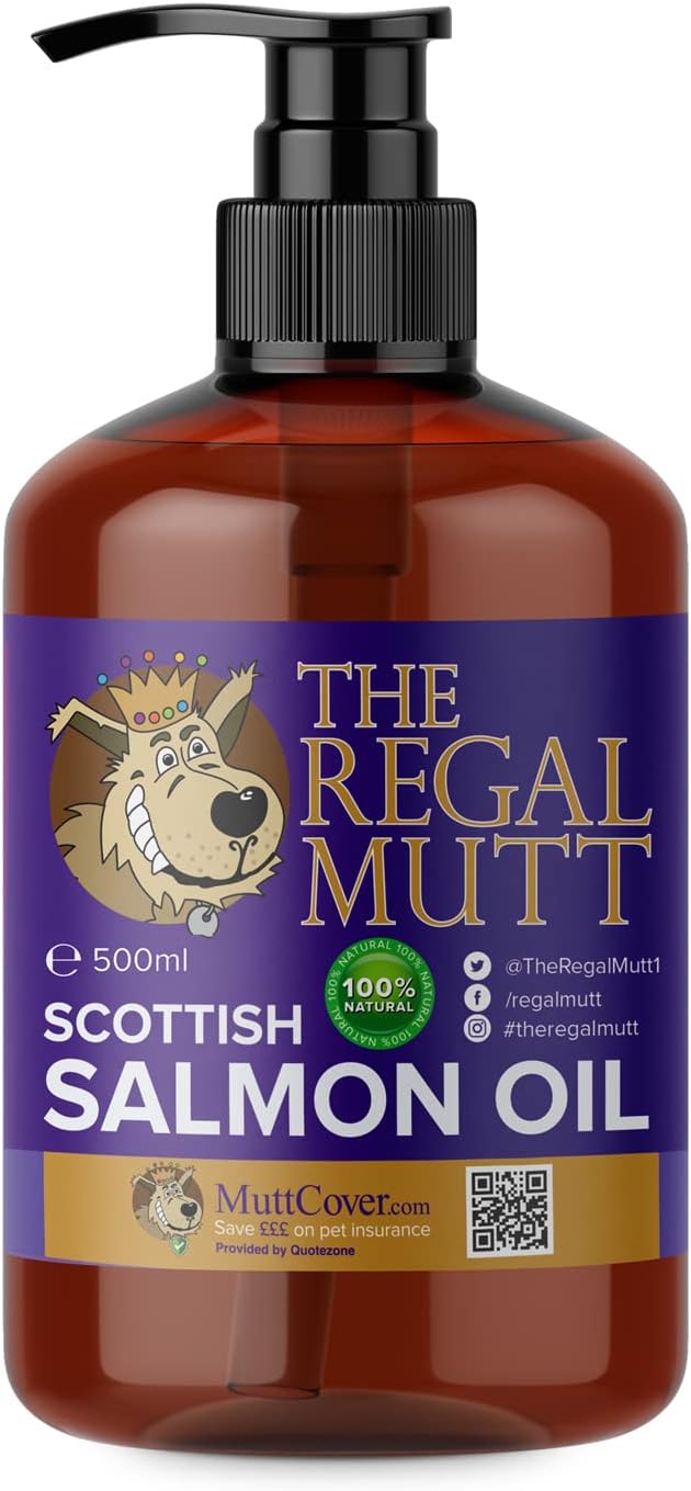 The Regal Mutt - Scottish Salmon Oil For Dogs, Cats, Horses, Ferrets & Pets (500 ml)