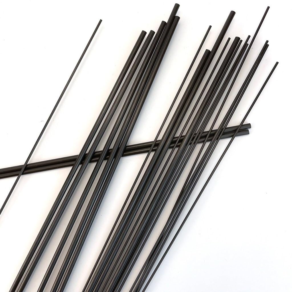 5/10/20pcs Carbon Fiber Rods 1-6mm x 500mm Multi-Size Kit for RC Aircraft Drone DIY Projects(5pcs 5.0x500mm)