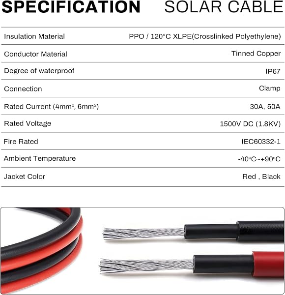 Cavo XT60 Femmina 5M 12 AWG to Solare Connettore 4mm² (12AWG) Cavo Prolunga Adattatore XT60 per Centrale Elettrica Portatile e Batteria Backup - 5