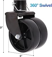 Vista 3 de Rueda de Gato para Remolque con Pasador - Rueda Doble de Gato de 6" Capacidad 2000lbs se Adapta a Cualquier Gato para Mejor Rodamiento en Suelo