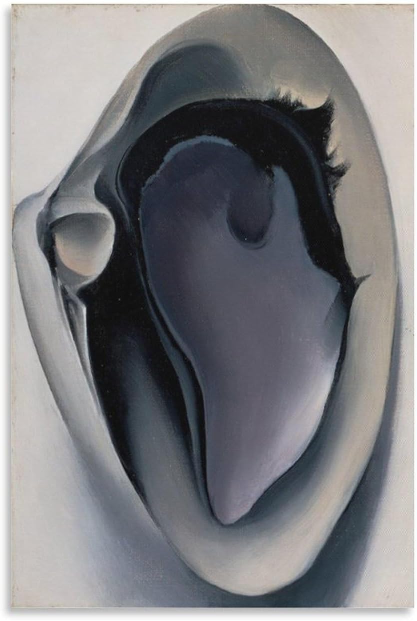 Orjdjz Wxkbl Georgia O'Keeffe Canvas Wall Art Georgia O'Keeffe《Clam And Mussel》Poster and Prints Aesthetic Painting for Home Decor Picture 40x60cm Frameless