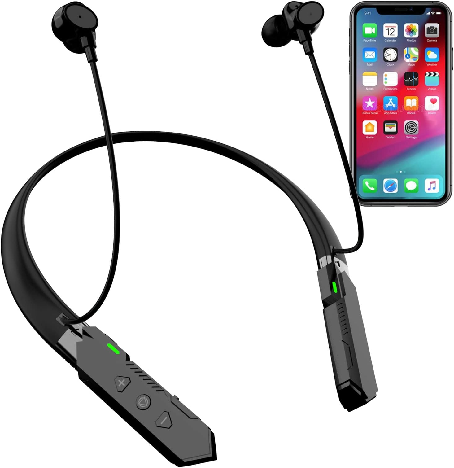 Rechargeable Hearing Amplifier with Bluetooth, Wireless Neckband Headphones to Help Hearing and talking on the phone for Seniors & Elderly - Neosonic NW30