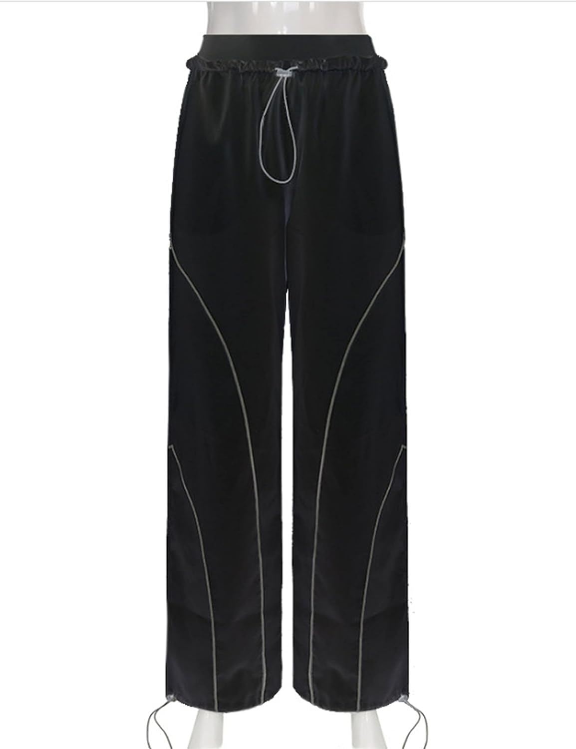 Zontroldy Cargo Pants Women Parachute Pants Y2K Baggy Casual High Waist Wide Leg Track Pants Streetwear - Image 4