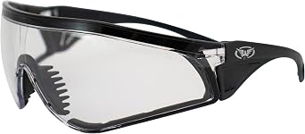 Global Vision Python Safety Riding Sunglasses Black Frame Clear Lens