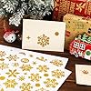 Yexiya 520 Pcs Winter Glitter Snowflake Stickers for Envelope Seal Label Dot Self Adhesive Sticker Seal for DIY Crafts Christmas Greeting Card Box Decoration (Gold, 10 Sheets) #1