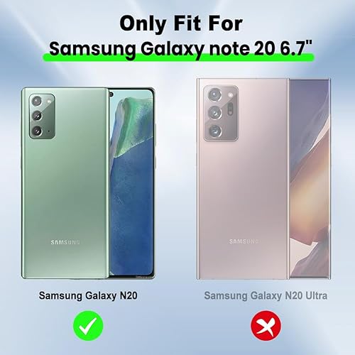 Miniatura 7 de SAKUULO Funda para Samsung Galaxy Note 20, protector de pantalla + soporte diseño de mariposa morada, textura de neumáticos, antideslizante, a