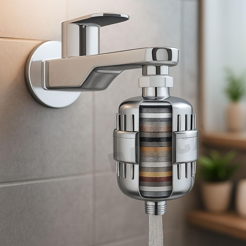 PANCA Hard Water Softener Filter for Tap & Shower with Universal Connectors | Bathroom Water Purifier Cartridge for Borewell & Tanker Water (Complete Filter Kit)-image-33