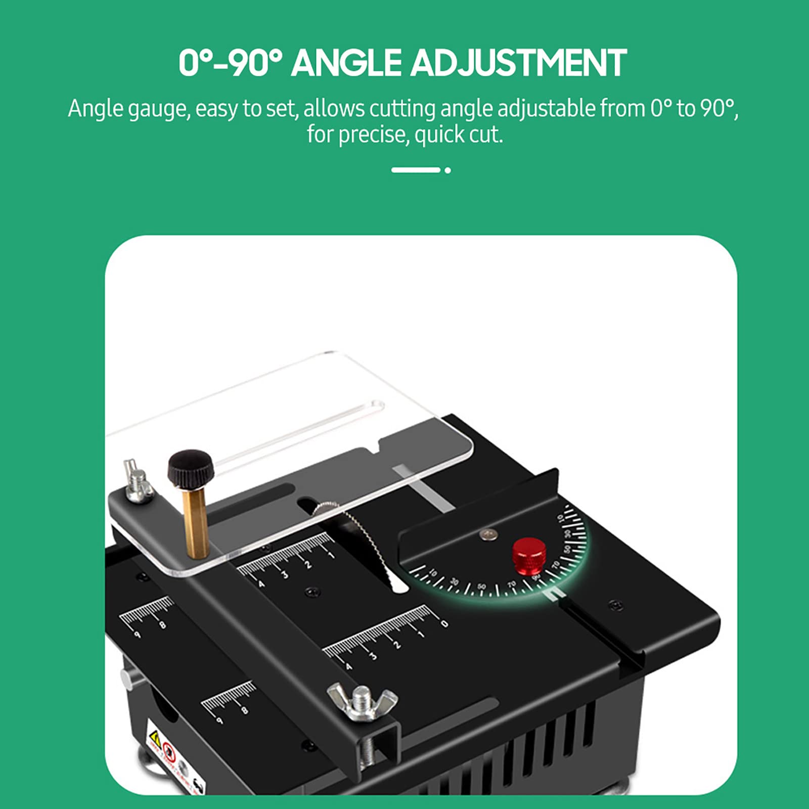 24 V 100 W Elektryczna Mini Piła Stołowa | Regulowana Prędkość i Kąt Wyrzynarka Stołowa (Wyrzynarka) do Obróbki Drewna, Akrylowania i Modelowania Tworzyw Sztucznych,A