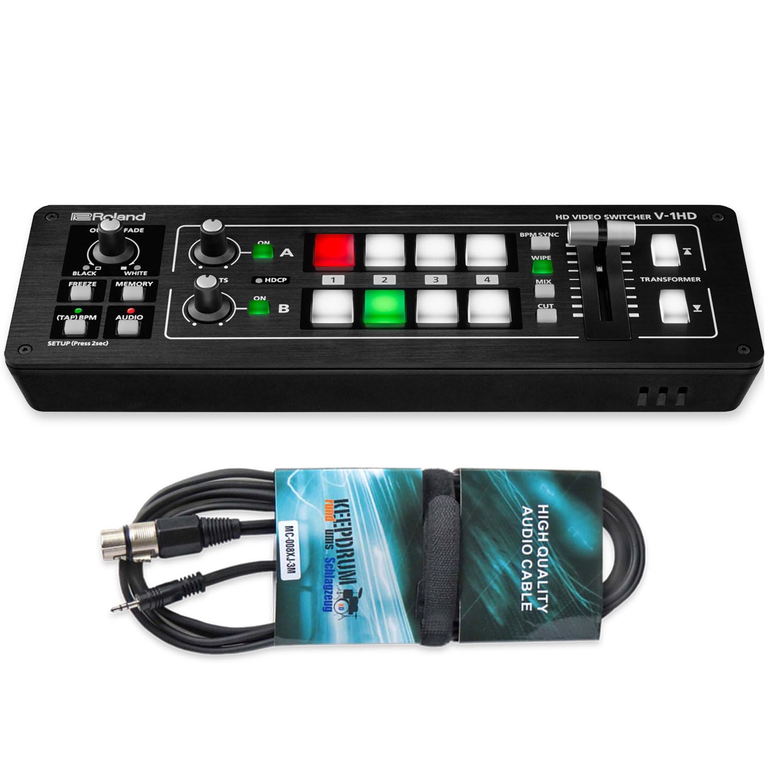 Roland V-1HD A/V Przełącznik wideo HDMI z kablem keepdrum