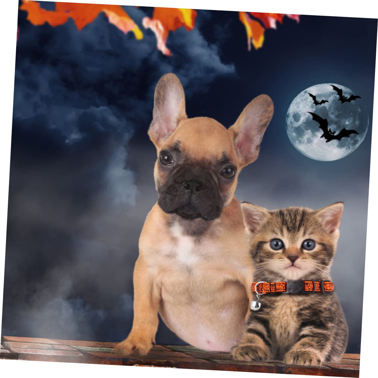 SUPVOX 9pezzi Collari Per Gatti Con Campanellino Regolabile Per Halloween Zucca Teschio Ragnatela Collare Alla Moda Per Festività e Feste Di Animali Domestici