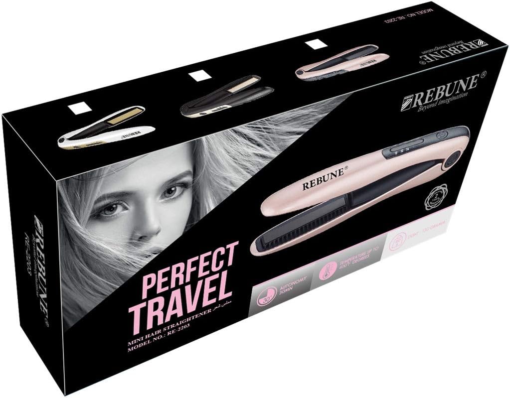 RE-2203 Ceramic Hair Straightener USB Wireless Mini Rechargeable Hair Straightener