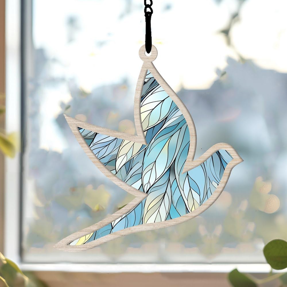 Dove Suncatcher Ornament Gift for Christian Christmas Decoration