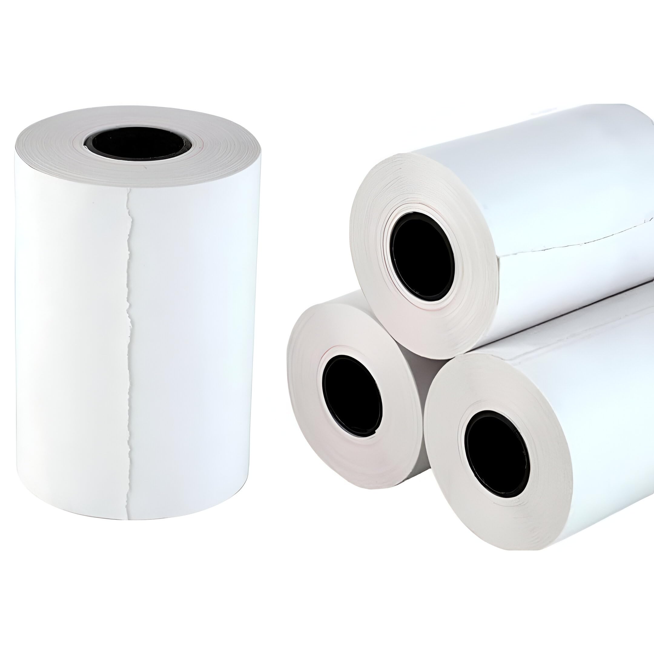 Rollos de papel térmico de 2 1/4 pulgadas x 50 pies, sin BPA, se adapta a todos los terminales de tarjetas de crédito de 57 mm, mini rollo de papel de impresora térmica de recibos de 2 1/4 pulgadas x
