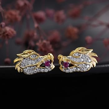 Orecchini a forma di drago, con strass, a forma di drago, da donna, con drago, stile punk e drago, stile hip hop, per ragazze, Strass
