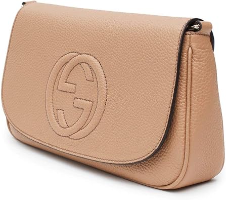 Gucci Soho Camelia Rose Beige Light Tan Leather shoulder bag New | Tan canvas lining Interior zip pocket Interior slip pocket Dustbag Controllato cards included