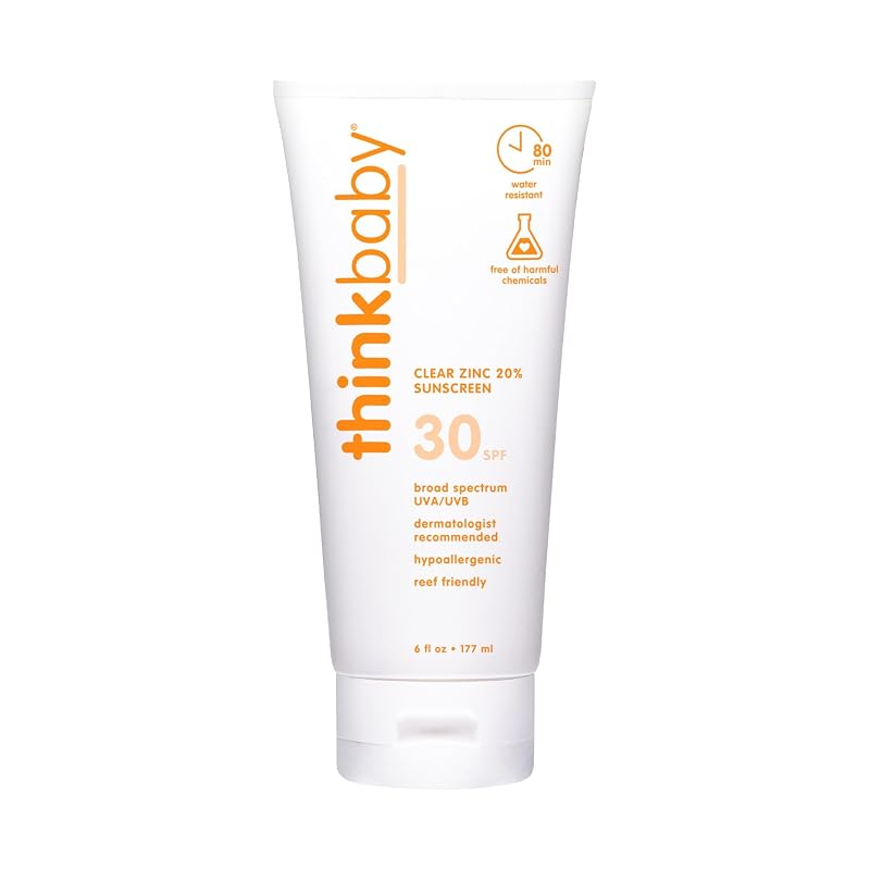 Protetor solar mineral infantil THINK FPS 30 com óxido de zinco transparente, 180 mL