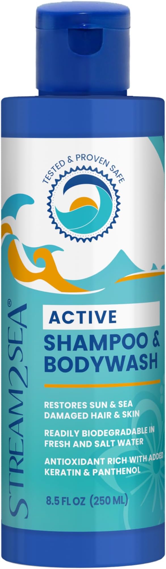 Shampoo and Conditioner, Body Wash 3 in 1 for Swim, Reef Safe Swimmers Shampoo for Men, Women & Kids, All Natural Organic Biodegradable Shampoo & Conditioner Set - 8.5 Fl oz