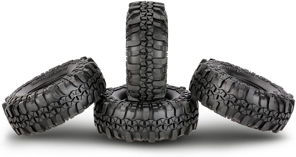 HUIOP AX-4020, 4Pcs AX-4020 1.9 Inch 110mm 1/10 Rock Crawler Tires for D90 SCX10 AXIAL TF2 RC Car