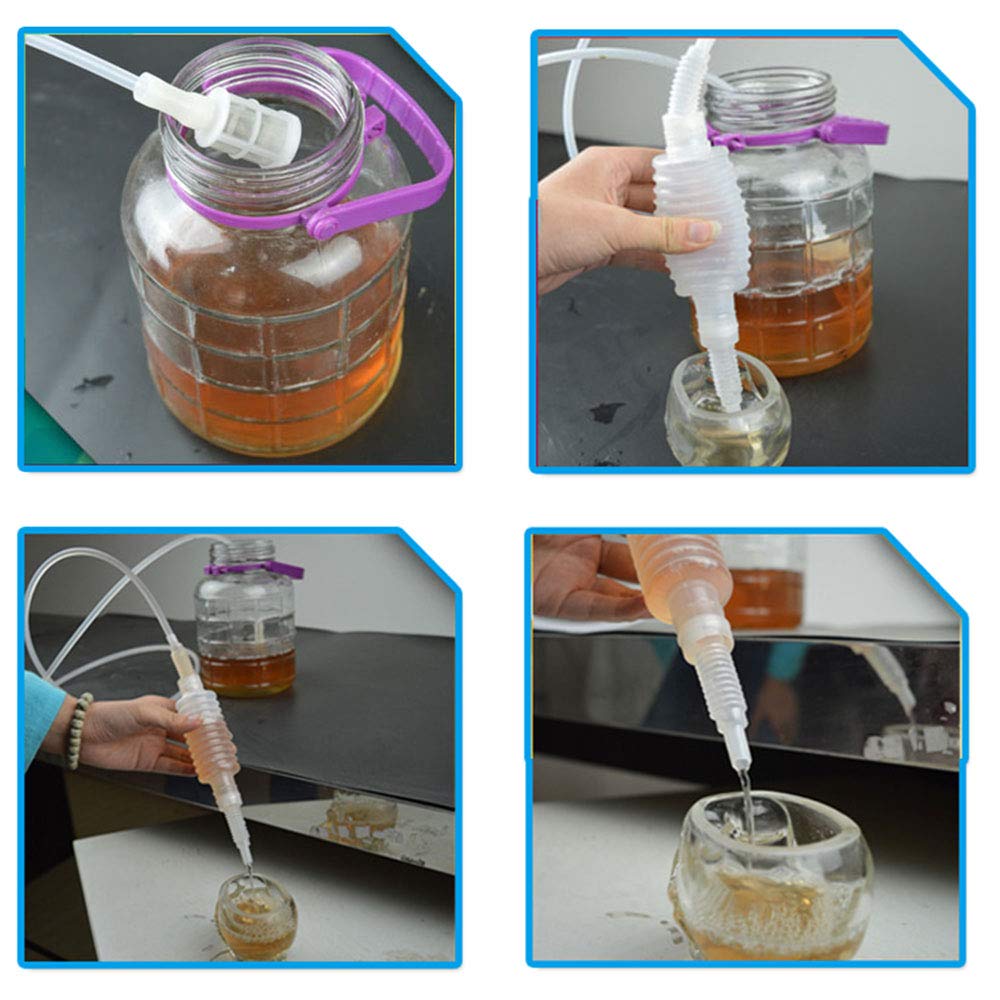 Homebrew filtr do wina syfon syfon ręczny filtr syfon do produkcji wina sprzęt syfon domowy napar piwo syfon filtr wielokrotnego użytku do alkoholu, wina, wody, piwa, cydru, 2 sztuki
